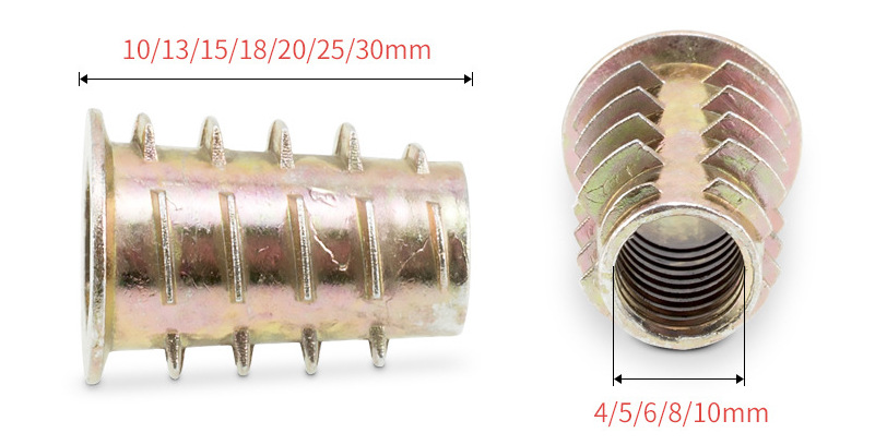 锌合金内外牙刺母