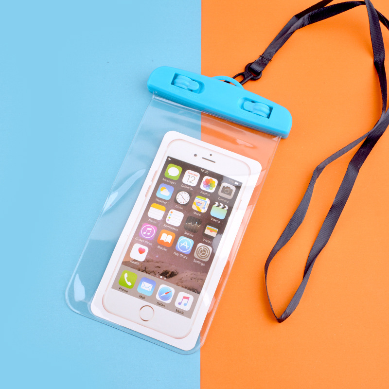 Bolsa de aire a prueba de agua de tres plegadas para teléfonos móviles bolsas de aire de natación bolsas de agua caliente cubierta de sello cubierta de buceo pantalla táctil rafting take-out al por mayor