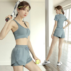 Women's Summer Quick-Dry Sports Set Yoga Clothes Two-Piece Outdoor Fitness Running Outfit