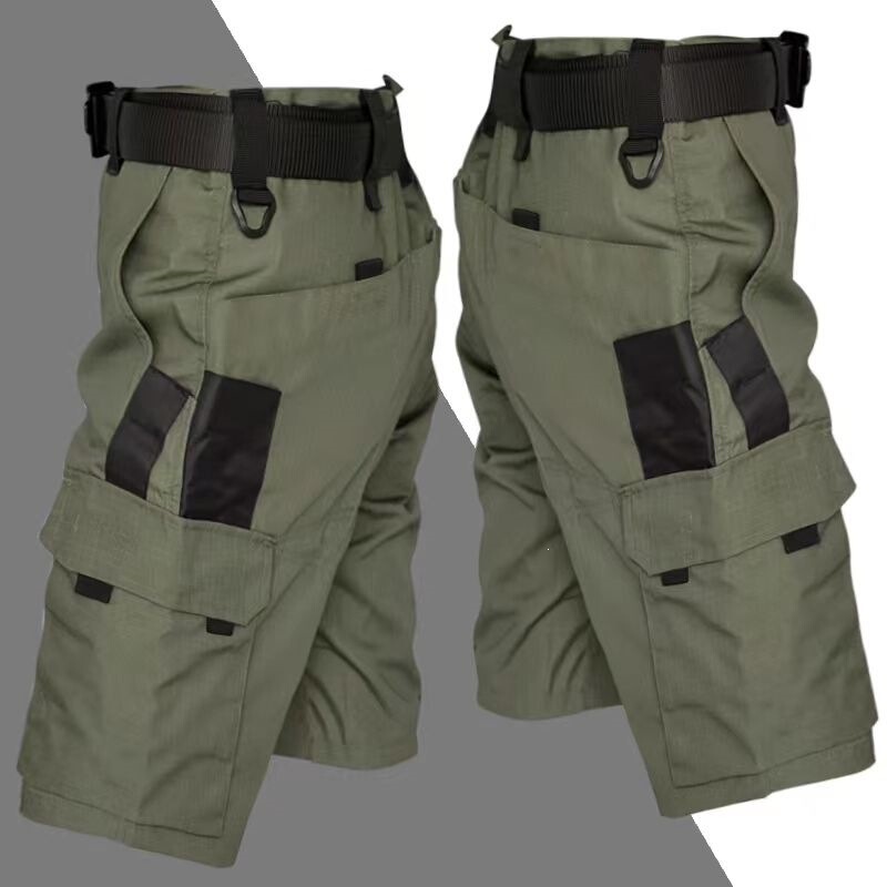 Tactical Military Green Shorts, Outdoor Workwear Pants, Men's Camouflage Special Forces Training Shorts, Summer Military Style Half Pants Tactical Military Green Shorts, Outdoor Workwear Pants, Men's Camouflage Special Forces Training Shorts, Summer Military Style Half Pants