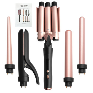 Foreign trade explosions Amazon for multi-functional head-changing curling iron LCD smart 5-in -1 tube-changing curling iron