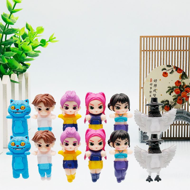 跨境新品猎魔女团趴趴天使公仔摆件桌面机箱潮玩模型手办盲盒|undefined