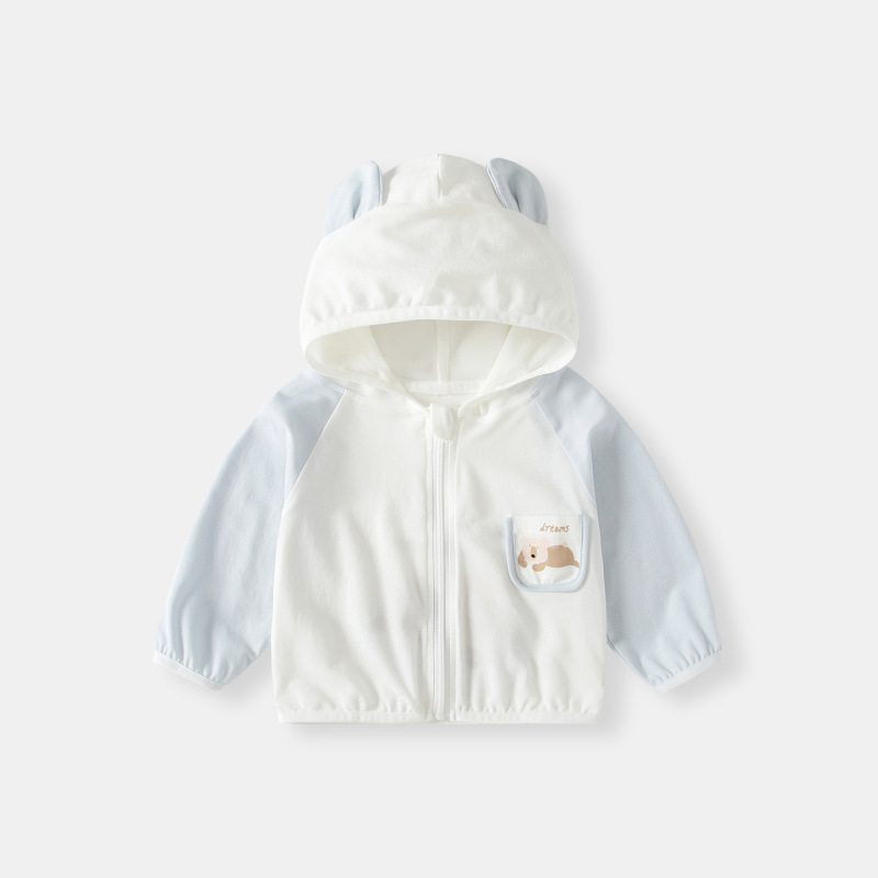 Boys' Summer Jacket 2026 New Style Baby Hooded Air-Conditioning Shirt Top Summer Thin Infant Outerwear Sun Protection Clothing