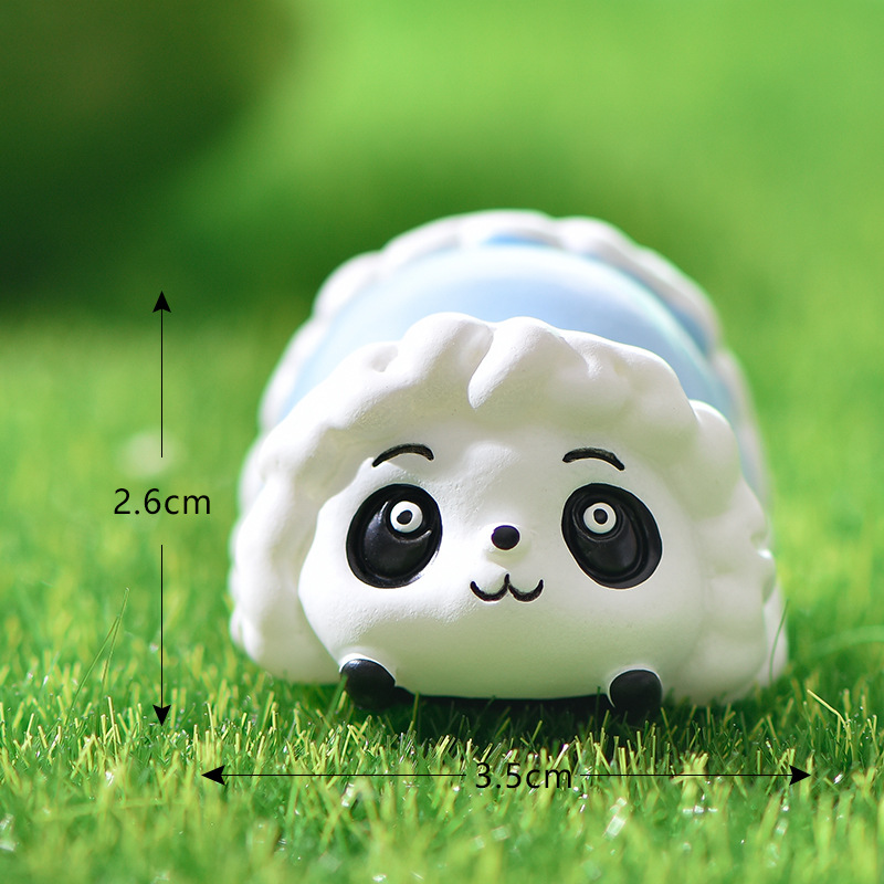 新商品のパンダシリーズの微景観園芸diy造景部品のいたずらかわいい竹パンダの置物を食べます。