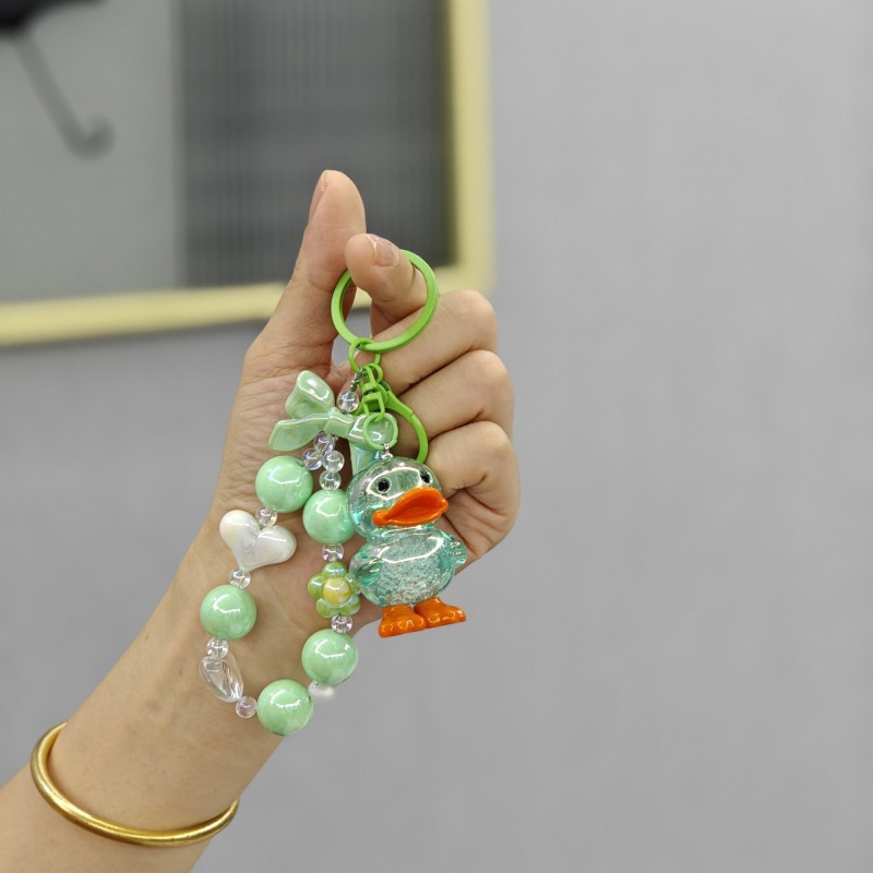 Cuentas de pato de cristal - verde