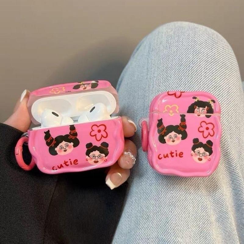 Chica de trenza excéntrica para airpods 4 generación de cubierta de auriculares bluetooth airpodspro3 cubierta 5 image 5