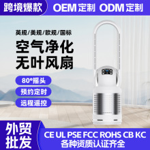 新款冷暖两用无叶风扇家用电风扇现代简约取暖器三重净化一键定时