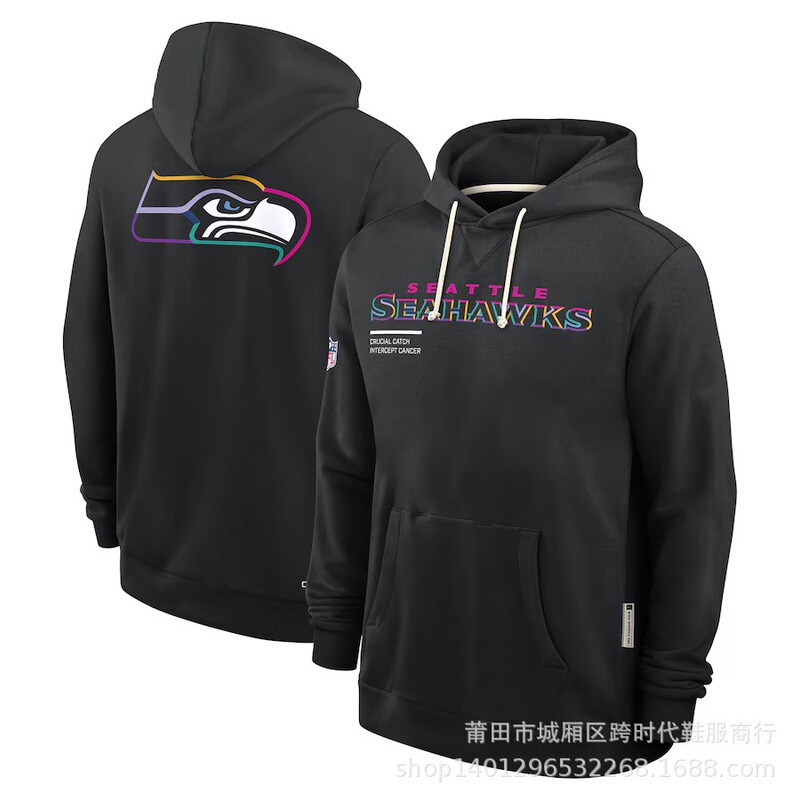 外贸2025新款NFL橄榄球男士连帽卫衣户外休闲运动连帽衫HOODIE 冬|undefined