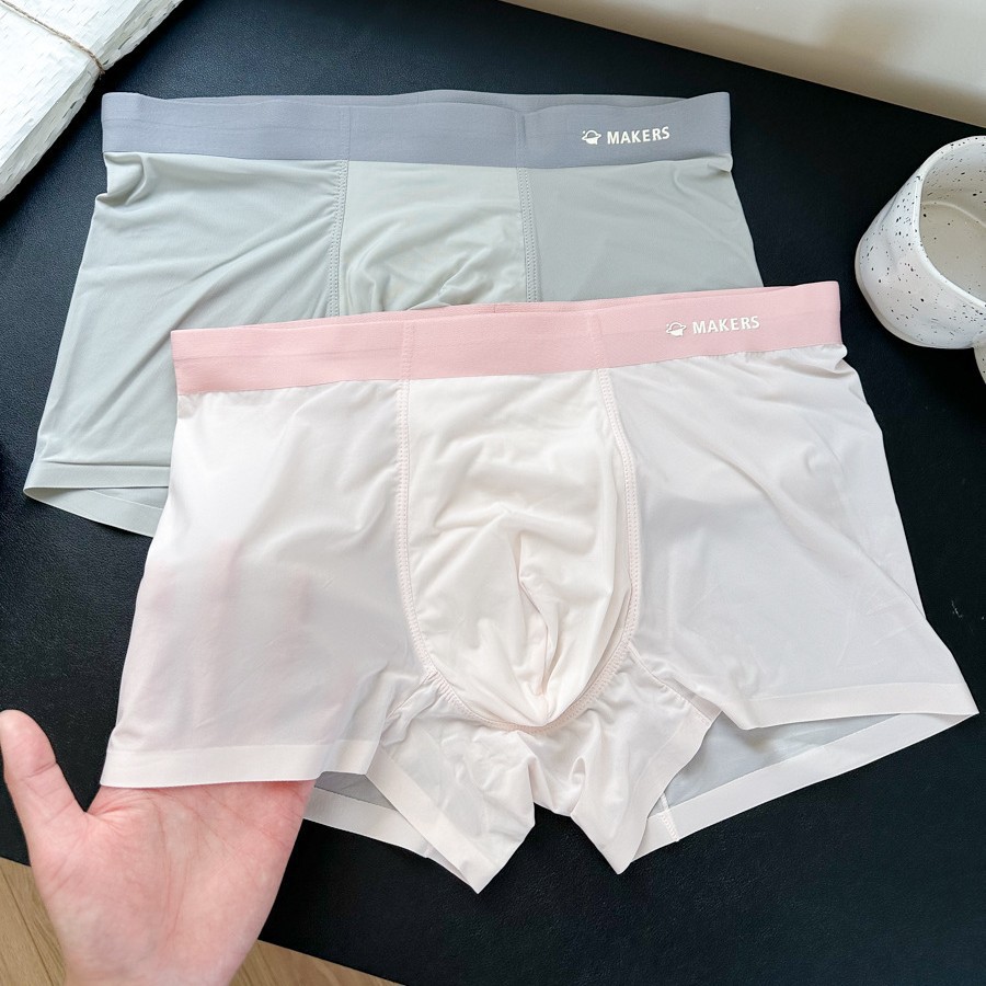 6701 Ice-Sense Nude Skin Thin Ice Silk Men's Seamless Underwear Men's Pants Floating and Breathable 10A Antibacterial 4XL
