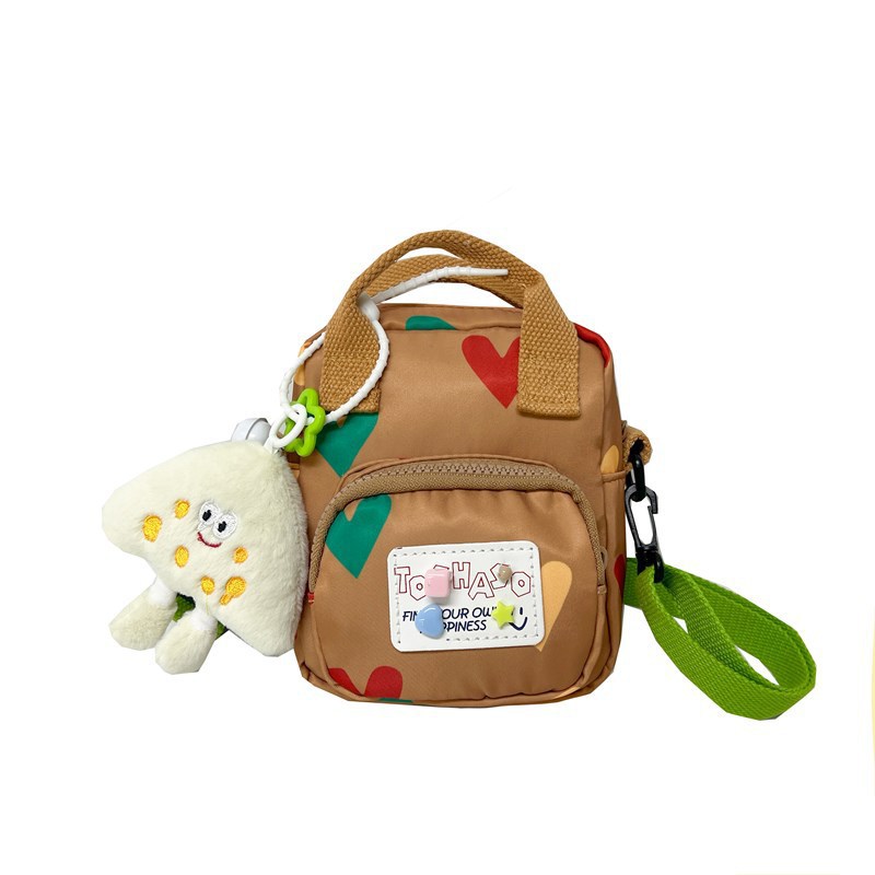 Bolsa de cinturón universal para niños amor en forma de corazón, bolsa de cinturón de chicas super lindas para salir, caricatura coreana, bolsa de cinturón de moda