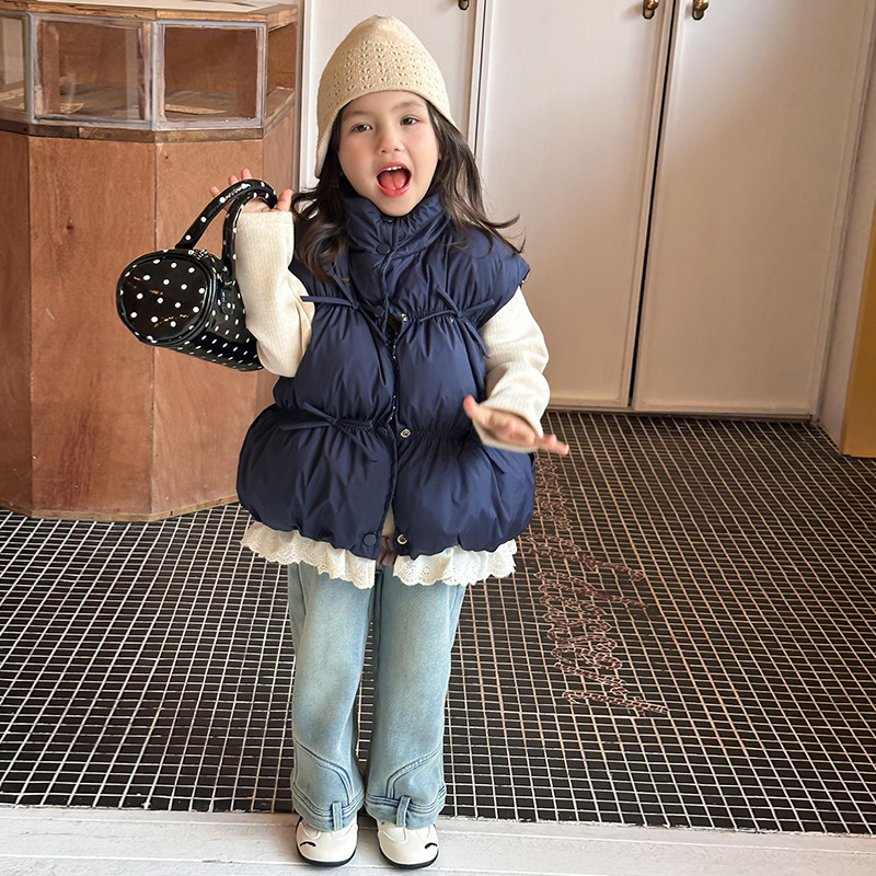 Xie Jinmao ropa infantil coreana chaleco de invierno otoño / invierno 2025 nuevo estilo extranjero niños invierno de algodón intercalado espeso