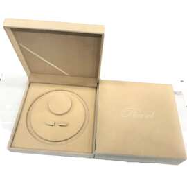 绒布玉珠链珍珠项链饰品包装礼盒母亲节银项链套装盒首饰包装