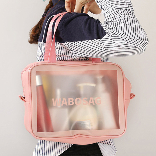 Transparent PVC makeup travel wash bag waterproof portable large capacity swimming bag shower bag makeup bag travel storage bag