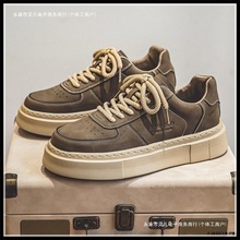 DB厚底男鞋百搭休闲鞋潮春秋季板鞋男复古学生防滑士运动黑色包邮