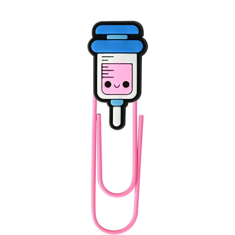 医療ペーパークリップ漫画クリエイティブブックマークカラーペーパークリップ事務用品 diy 大型ペーパークリップ卸売|undefined