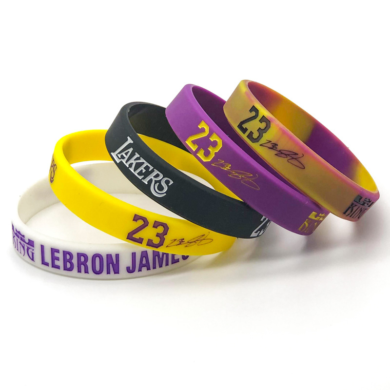 Basketball bracelet NBA star silicone bracelet Curry James Irving star sports glow-in-the-dark wrist band wholesale