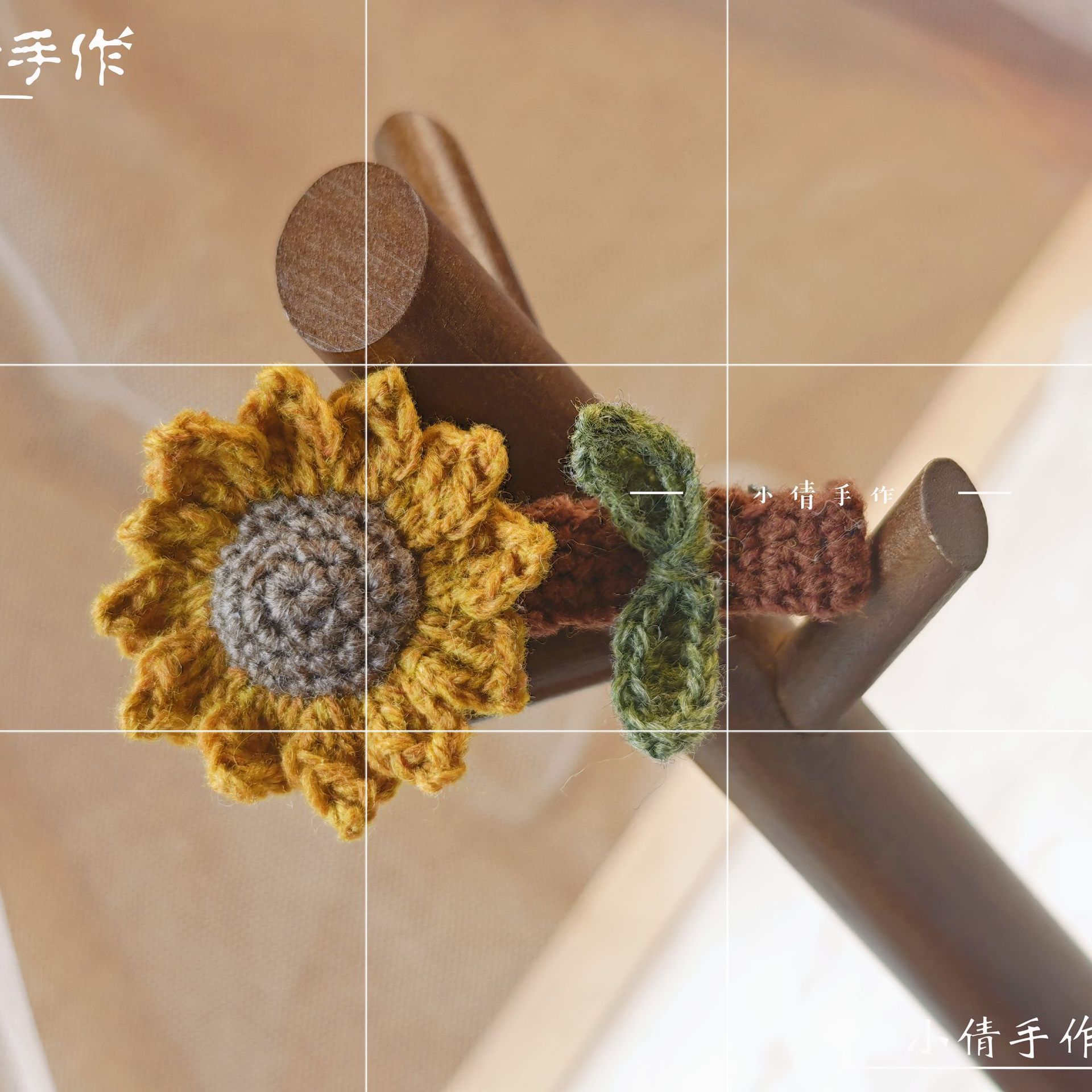 레트로 해바라기 머리핀(노란색)