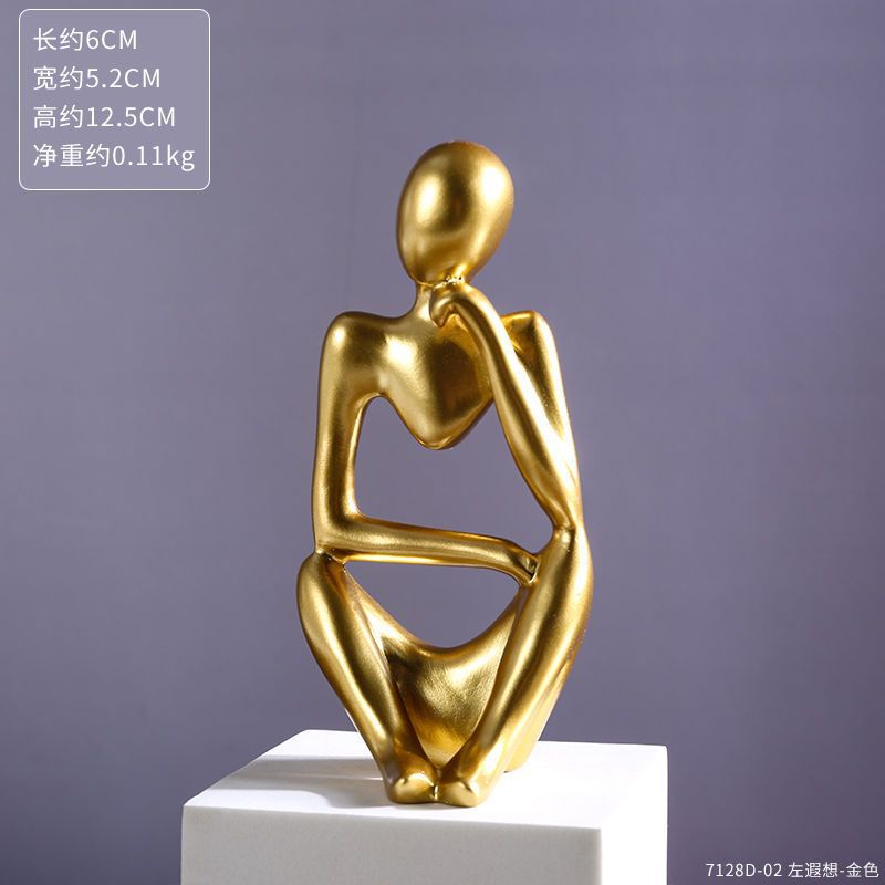 Modern Simple Mini Character Ornaments All-inclusive Three-piece Home Indoor Study Desktop Decoration Resin Small Ornaments