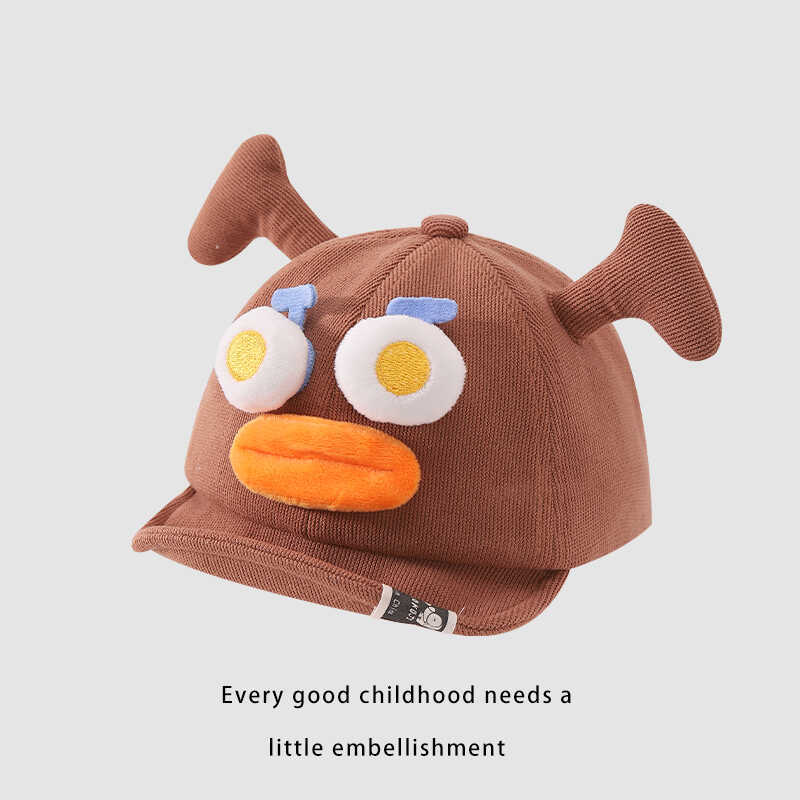 Bebé sombrero de boca de pato de otoño para niños y niñas súper lindos, lindos, feos, bonitos, versátiles, sombrero de jardín de infantes