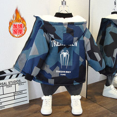 Cozy Cartoon Jacket for Boys - Autumn/Winter Thicken Fleece Outerwear, Stylish and Trendy Winter Cotton Puffer Jacket for Young Children