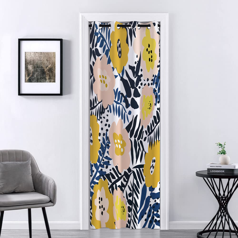 Door Curtain Household Warm and Windproof Air Conditioning Partition Curtain No Punching Kitchen Bedroom Bathroom Fitting Room Cloth Hanging Curtain