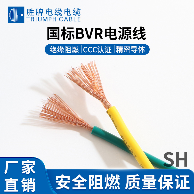 胜牌现货批发 BVR国标软线缆 PVC绝缘裸铜线 家用电器电源连接线