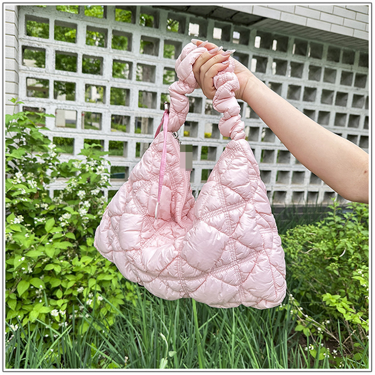Wandering Cloud Bag Bubble Pleated Shoulder Crossbody Bag Handbag_voghion.com