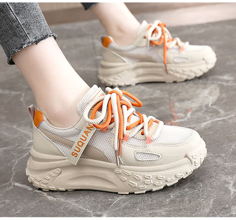 Fujin 5cm Denim Vera Pelle Piattaforma Zeppa Scarpe Chunky Sneaker Casual Comode Alte Strass Marca Primavera Bling Autunno Scarpe_voghion.com
