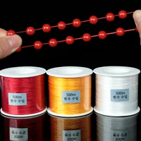 Заводская прямая продажа 500 м эластичная линия цветная плоская линия бисероплетения ювелирные изделия хрустальная бодхи бисероплетная стружка