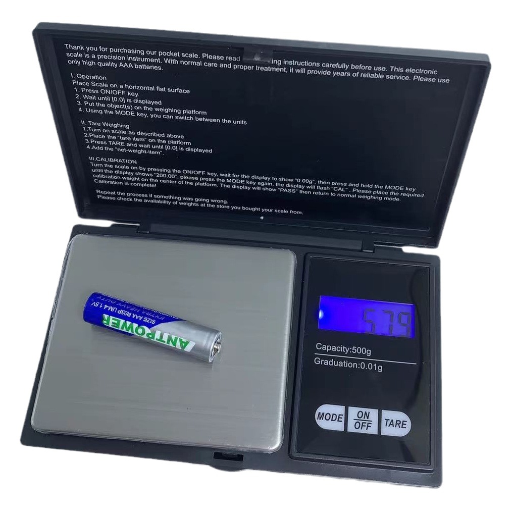 Comercio exterior CS joyería escala mini Inglés Escala electrónica de alta precisión gramo escala portátil de bolsillo Escala de oro Escala electrónica