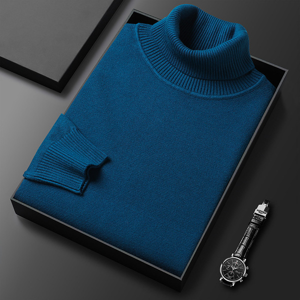 Men's winter knitted solid color keep warm woolen base body-friendly…