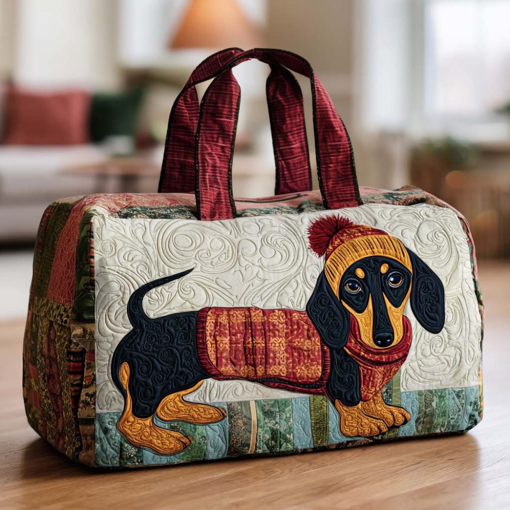 Cross-Border Foreign Trade Cute Puppy Short-Distance Portable Quilted Travel Bag Multifunctional Bag Digital Printing Source Manufacturer Wholesale