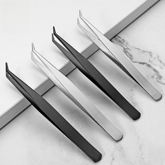 Factory Direct Supply False Eyelash Assisting Tool Eyebrow Clips Eyelash Helper Beauty Makeup Tool Stainless Steel Tweezers