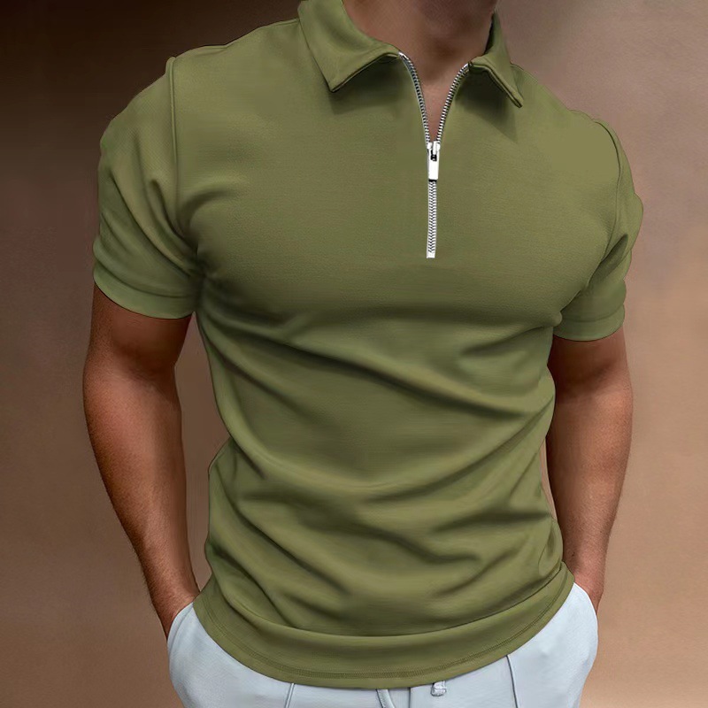 Hombres Color Sólido Camisa Polo Ropa Hombre display picture 2