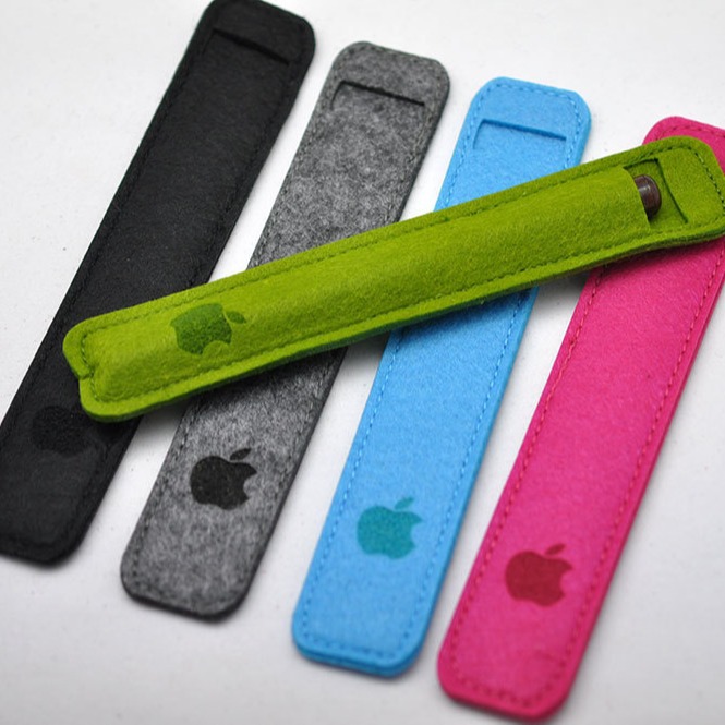 厂家创意毛毡文具笔袋 圆筒文具收纳袋 折叠毛毡卷笔袋礼品