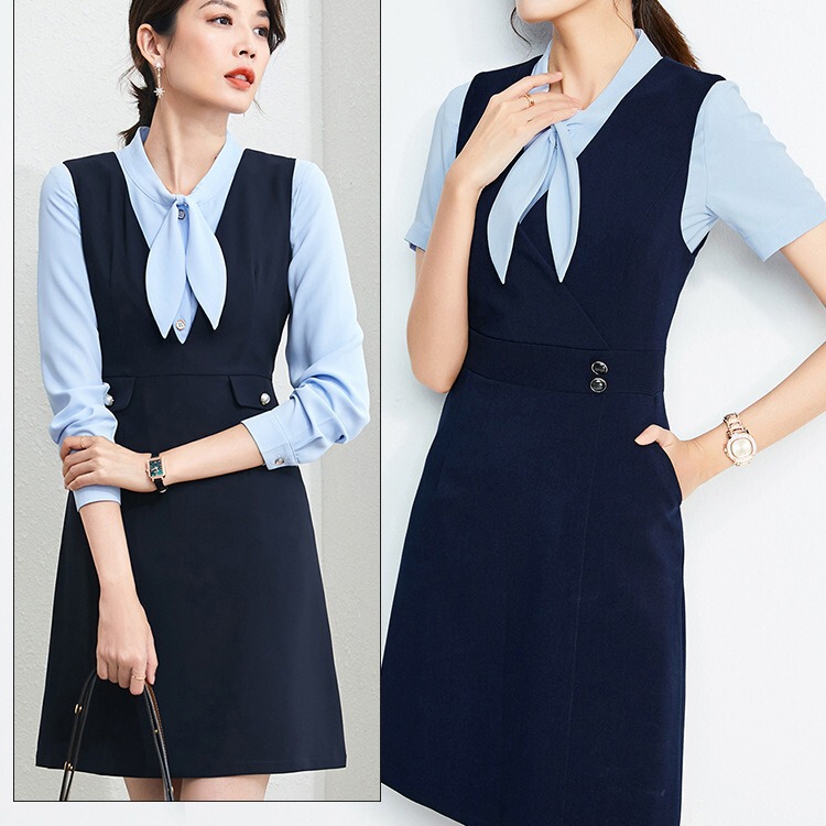 Flight Attendant Professional Dress for Women Commuting New Style Sales Department Elegant Goddess Workwear High-End Design Sense