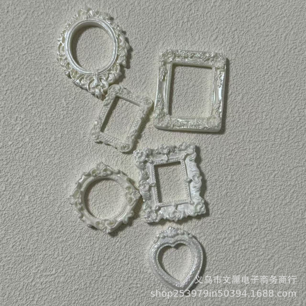 新款白色浮雕相框Diy奶油胶自制手作料批发日系现货秒发量大从优