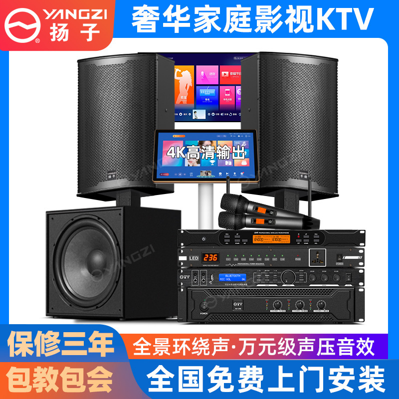 专业音响家庭KTV舞台演出清吧会议音箱带功放蓝牙话筒K歌高音质|undefined