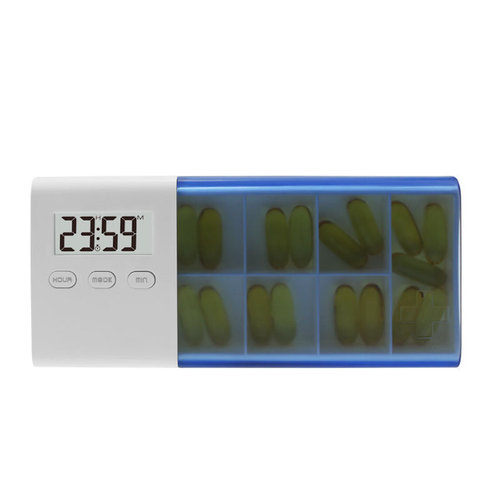 Intelligent electronic pill box pill box timer alarm clock small pill box timer medicine reminder portable electronic pill box