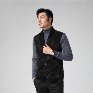 Men's Warm and Comfortable White Duck Down in Autumn and Winter Casual Lightweight Slim-Fit Vest