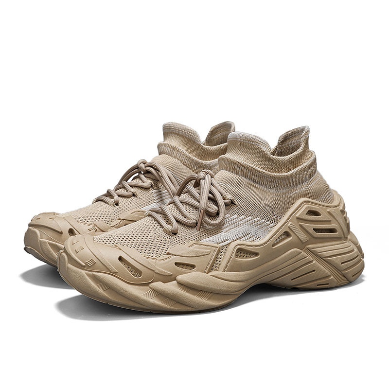 En nombre de los calcetines, zapatos de tejido volador casuales de verano para hombres, estudiantes jóvenes, 2025, nuevos zapatos deportivos transpirables de verano, de moda