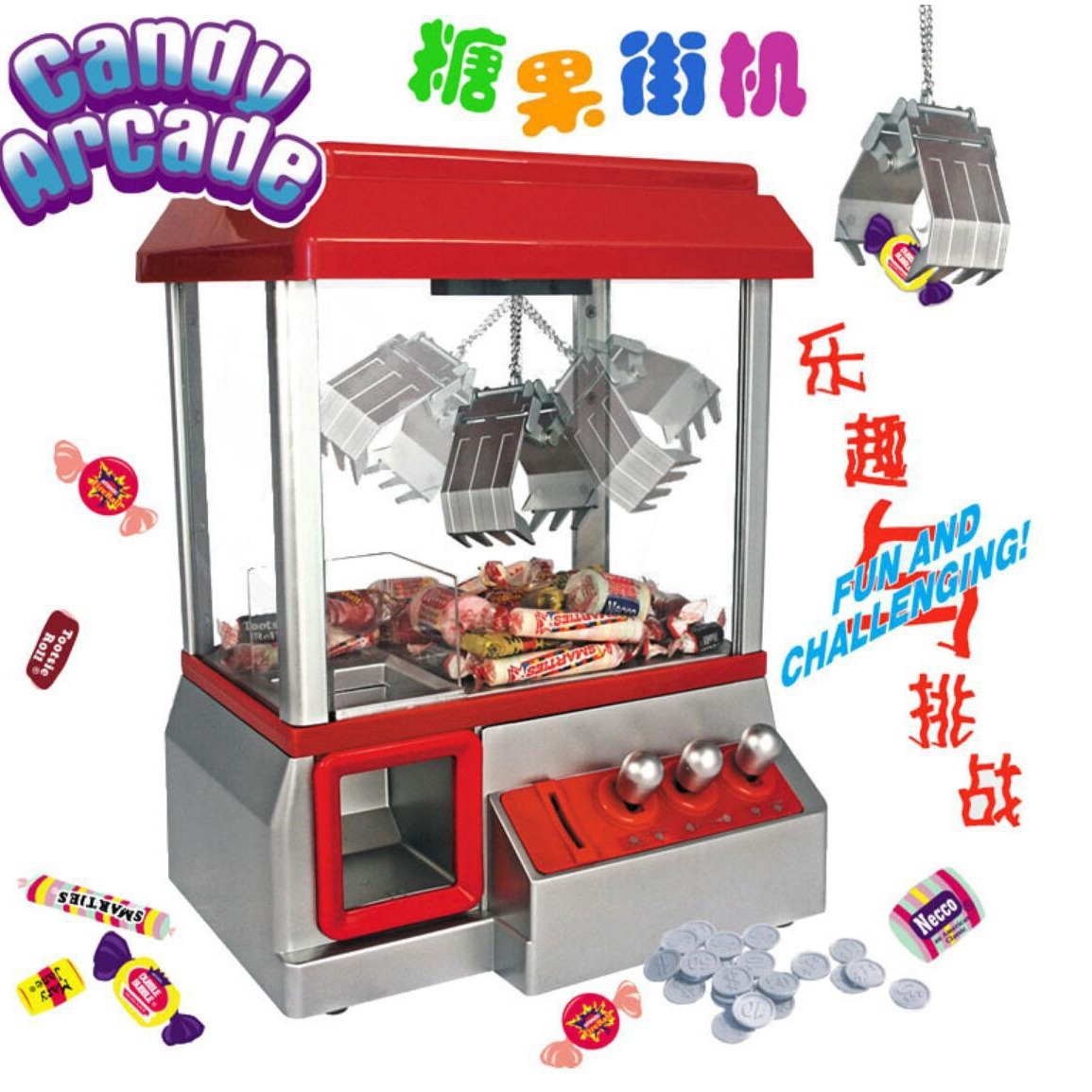 Máquina de muñecas de monedas para niños, juguetes caseros, muñecas de muñecas, mini máquina de dulces caseros, máquina de juegos