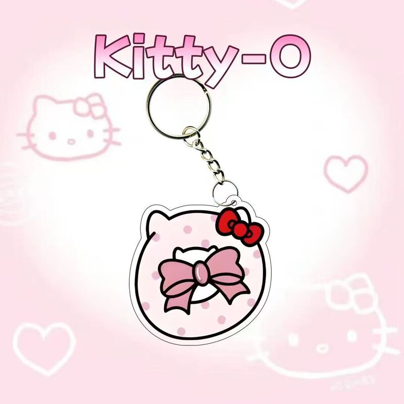 Kitty Cat Letter School Bag Keychain Acrylic High-Looking Classmate Gift Cartoon Cute Couple Pendant