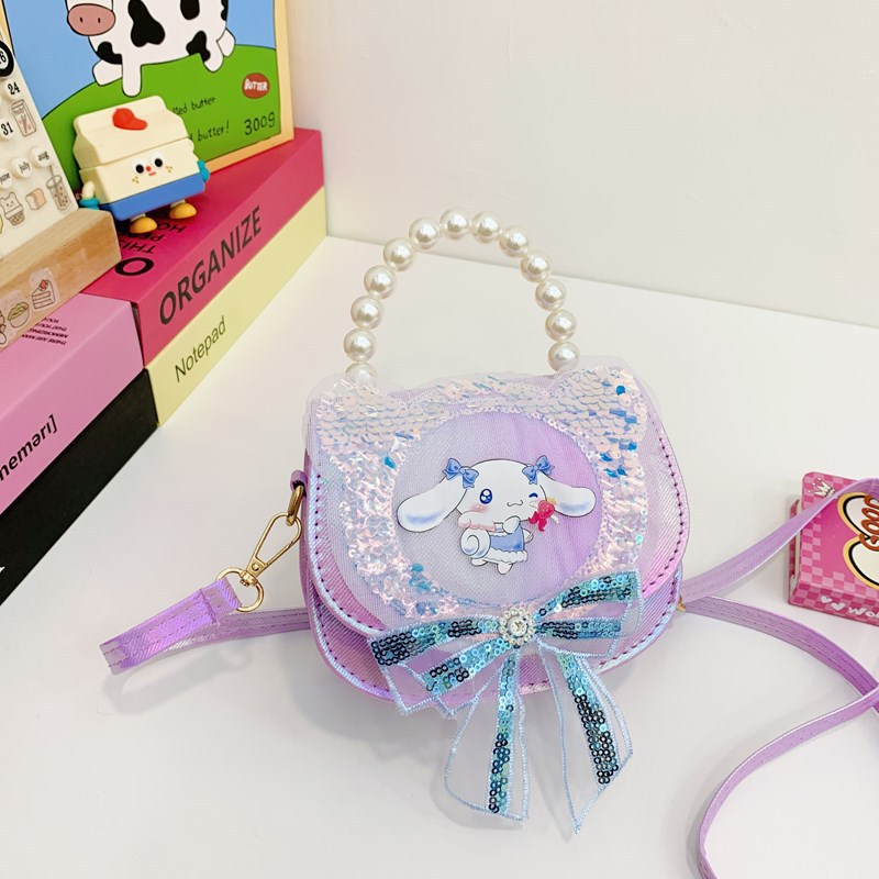 2025 caricatura Aisha niños sequinado bolso de hombro niñas lindas bolso de perlas Kulomi bolso de mochila