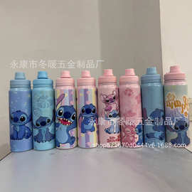 亚马逊欧美运动太空壶304不锈钢手提保温杯