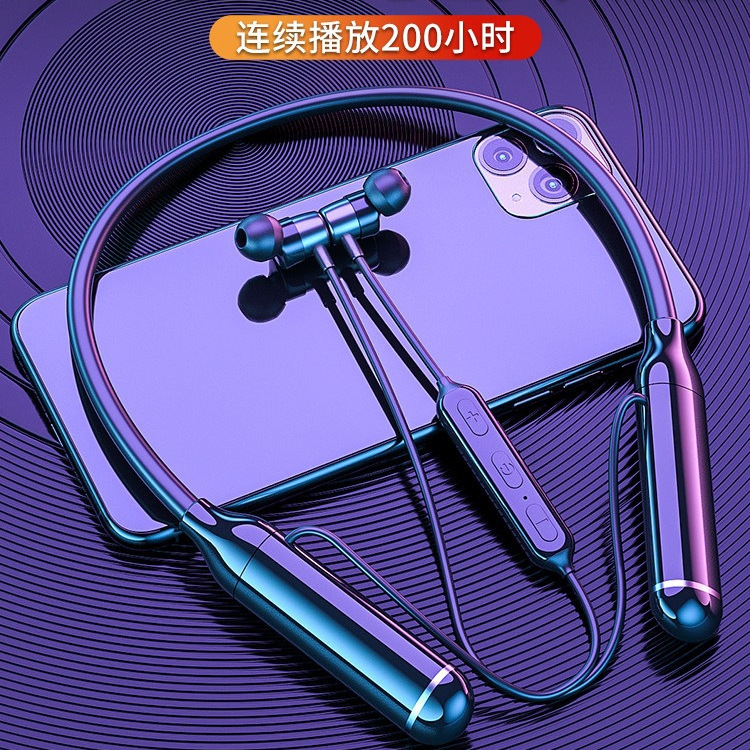 200-Hour Long Battery Life Bluetooth Earphones, Neckband In-Ear Noise-Cancelling 2026 Model, Official Genuine Product for Gaming and Sports