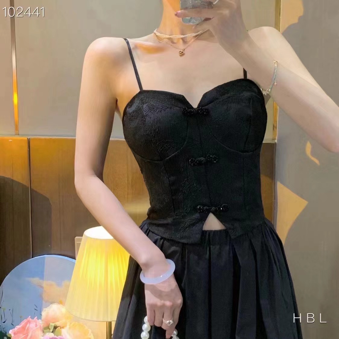 9949复古中式旗袍吊带背心女春季外穿内搭辣妹纯欲风性感短款白色