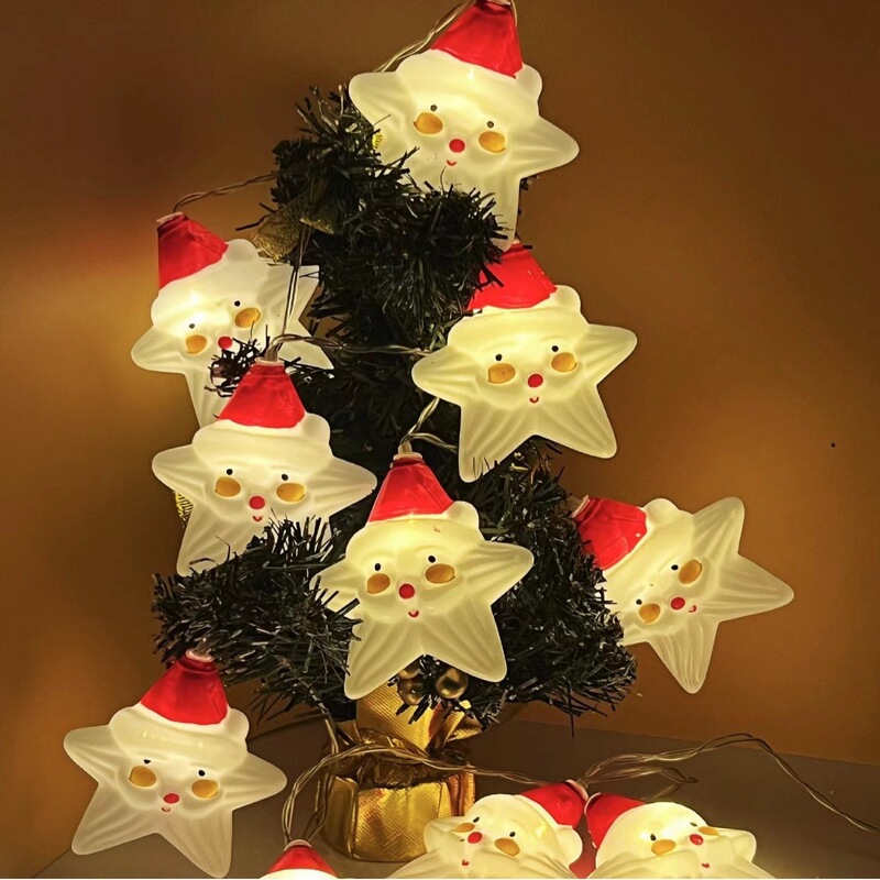クロスボーダー LED ソーラークリスマス装飾ストリングライト雪だるまライト屋内装飾雰囲気ライトホリデーレイアウトライト|undefined
