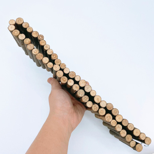 Hamster log fence, hedgehog log arch bridge, lizard and turtle shelter, pet cabin, hamster toy fence