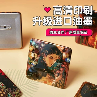 pu吧唧定制同人动漫周边双层加厚大小正方形胸章定做 马口铁徽章